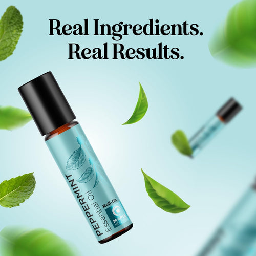 Peppermint Essential Oil Rollerball — 100% Pure Therapeutic Grade Aromatherapy Roll-On for Headache Relief, Focus & Energy | Travel-Friendly (10ml)