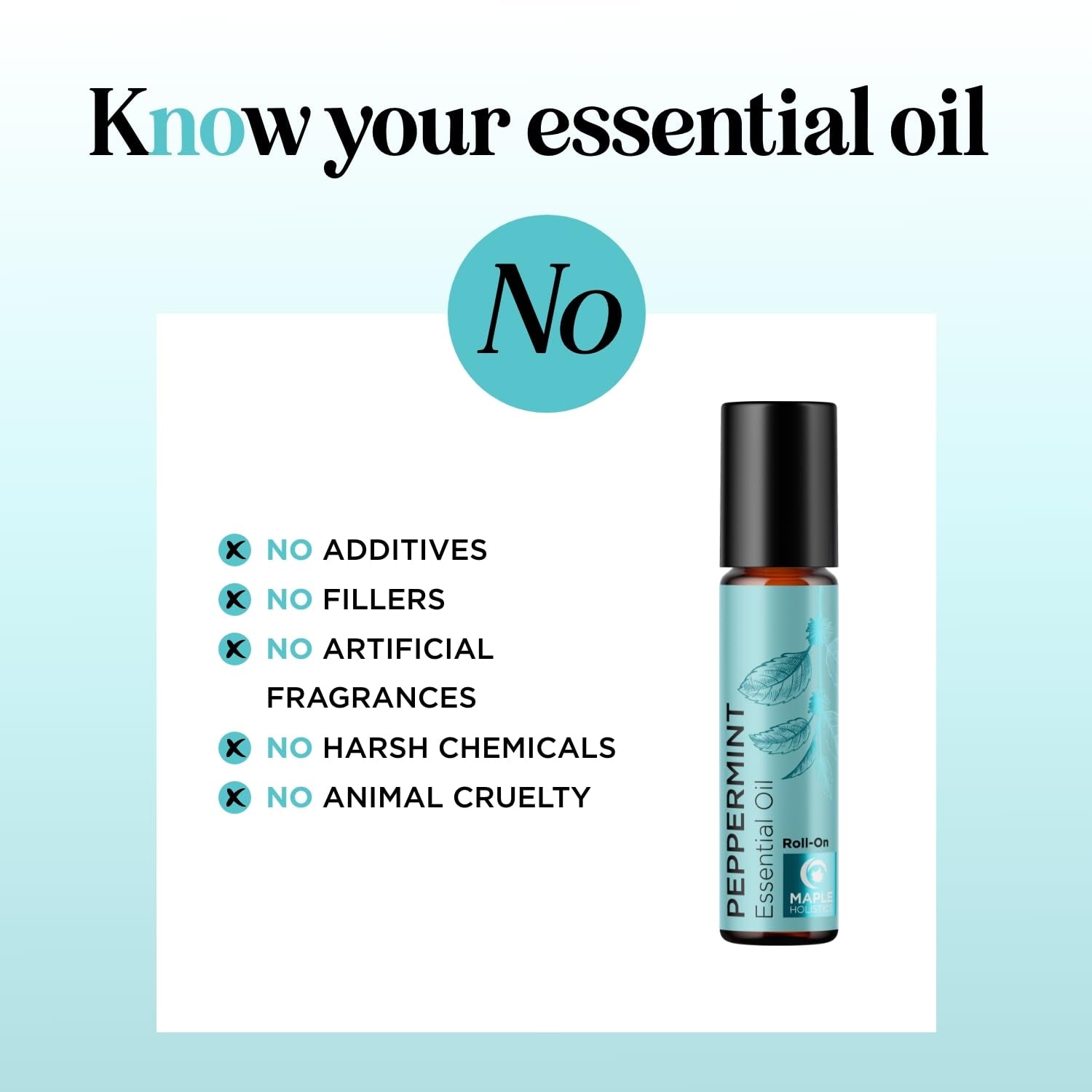 Peppermint Essential Oil Rollerball — 100% Pure Therapeutic Grade Aromatherapy Roll-On for Headache Relief, Focus & Energy | Travel-Friendly (10ml)